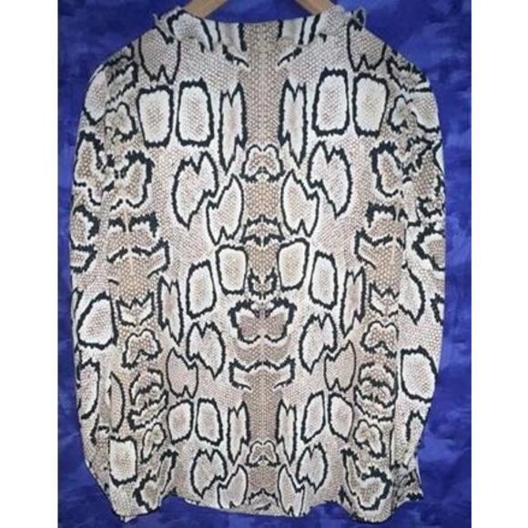 Cabi Serpentine Snakeskin Size Small Print Blouse - Picture 4 of 7